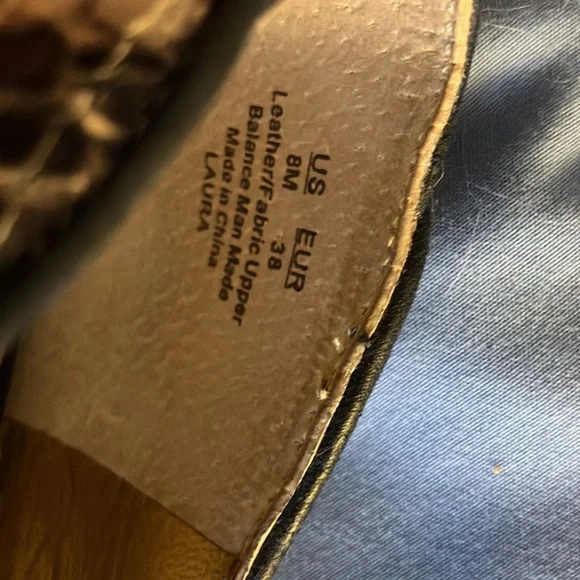 🐍 Sam Edelman "Laura" Snake Skin Print Kitten Heels 8M Leather/Fabric upper. - Picture 6 of 6